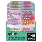 48 Splesh Ultra Soft Tissue Cube Boxes | Bulk Pack