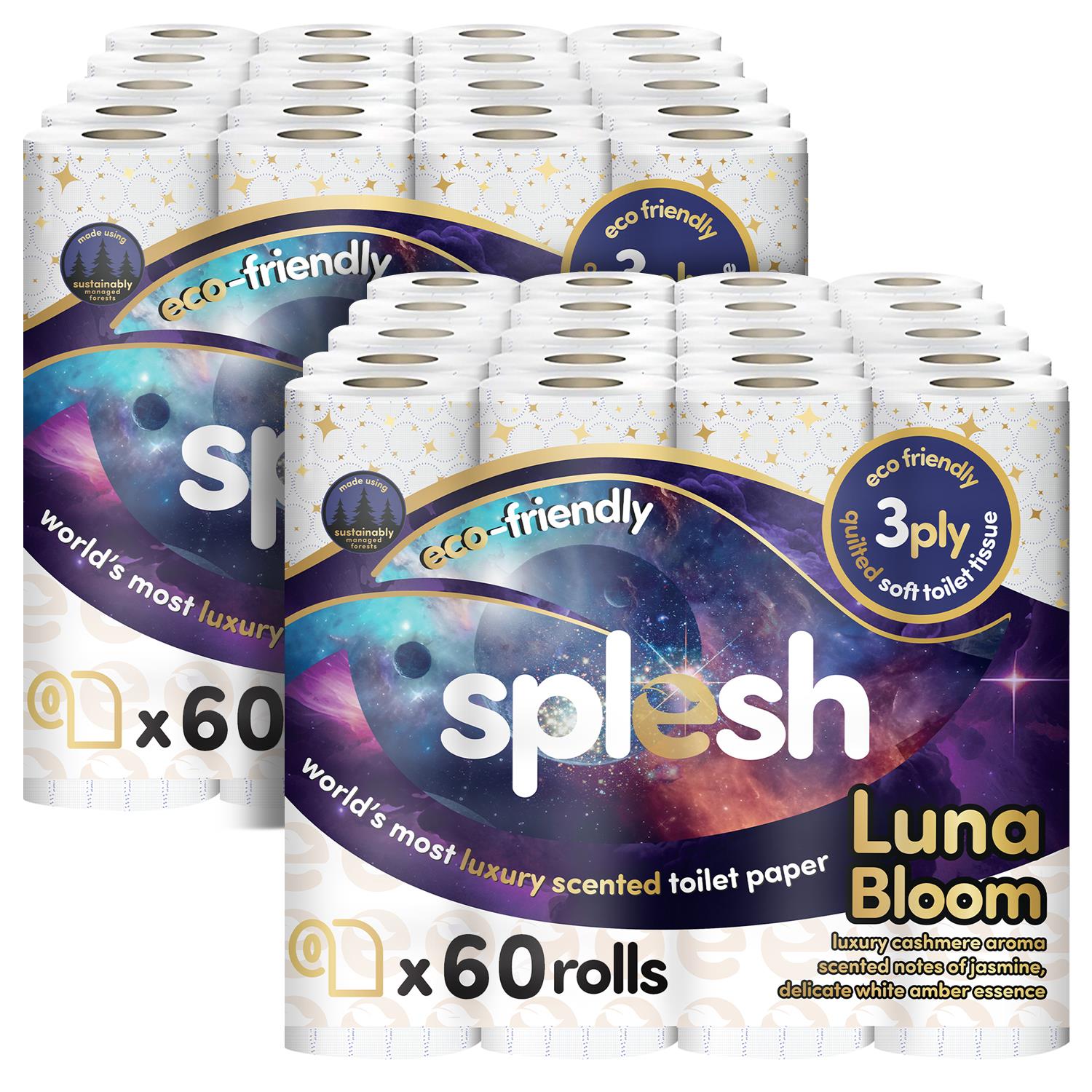 120 Luna Bloom Scented Toilet Rolls | 3-Ply Luxury
