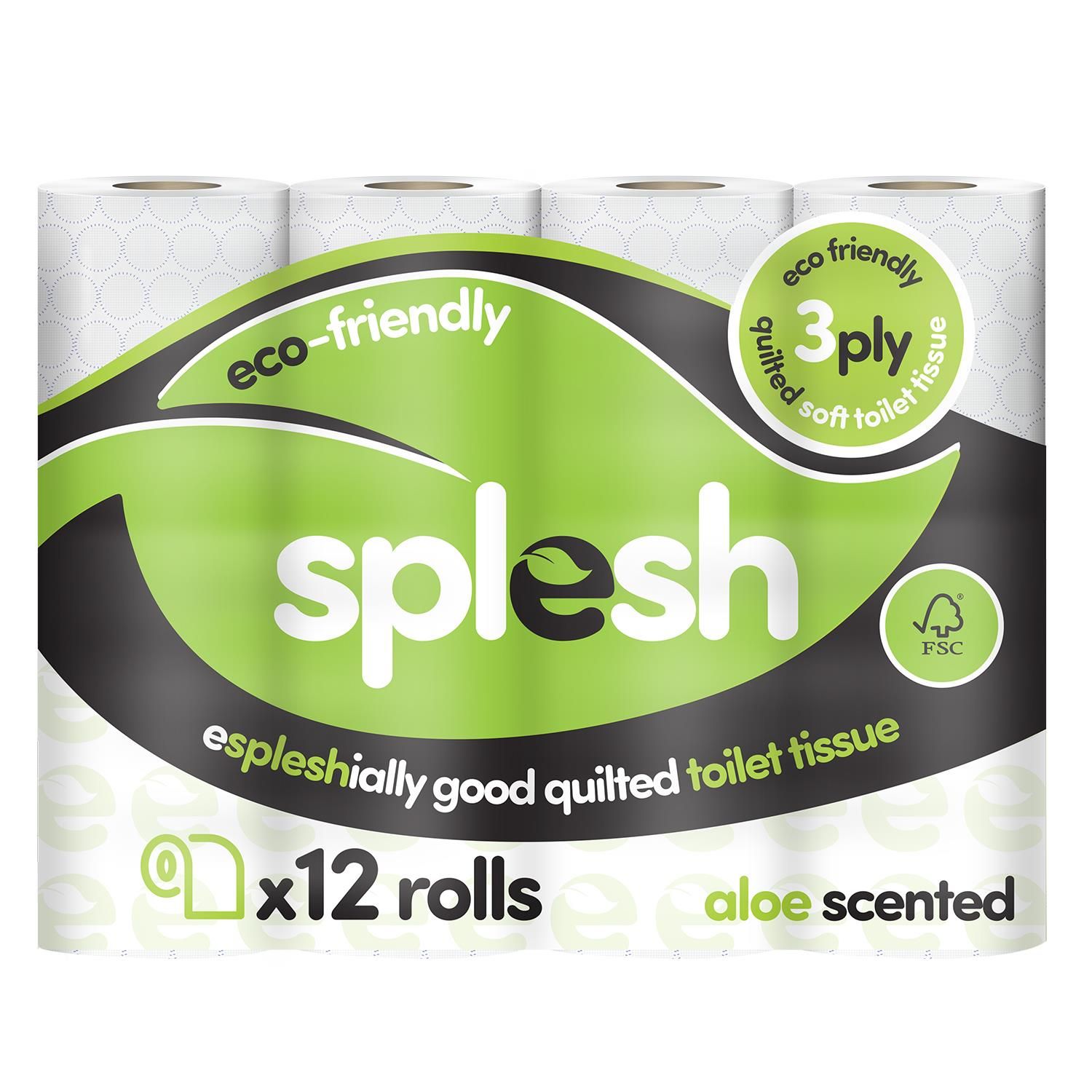 12 Rolls Splesh Soft & Quilted White, Lavender Aloe Vera - Image 2