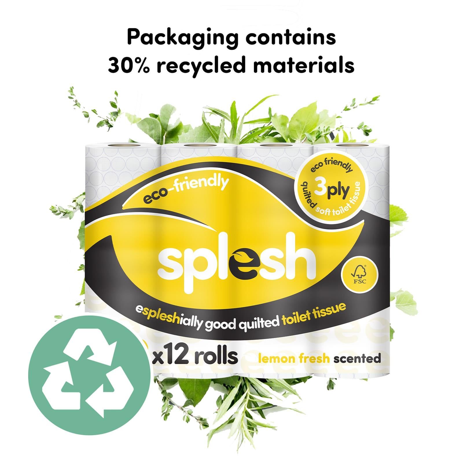 12 Rolls Splesh Soft & Quilted White, Lavender Aloe Vera - Image 8