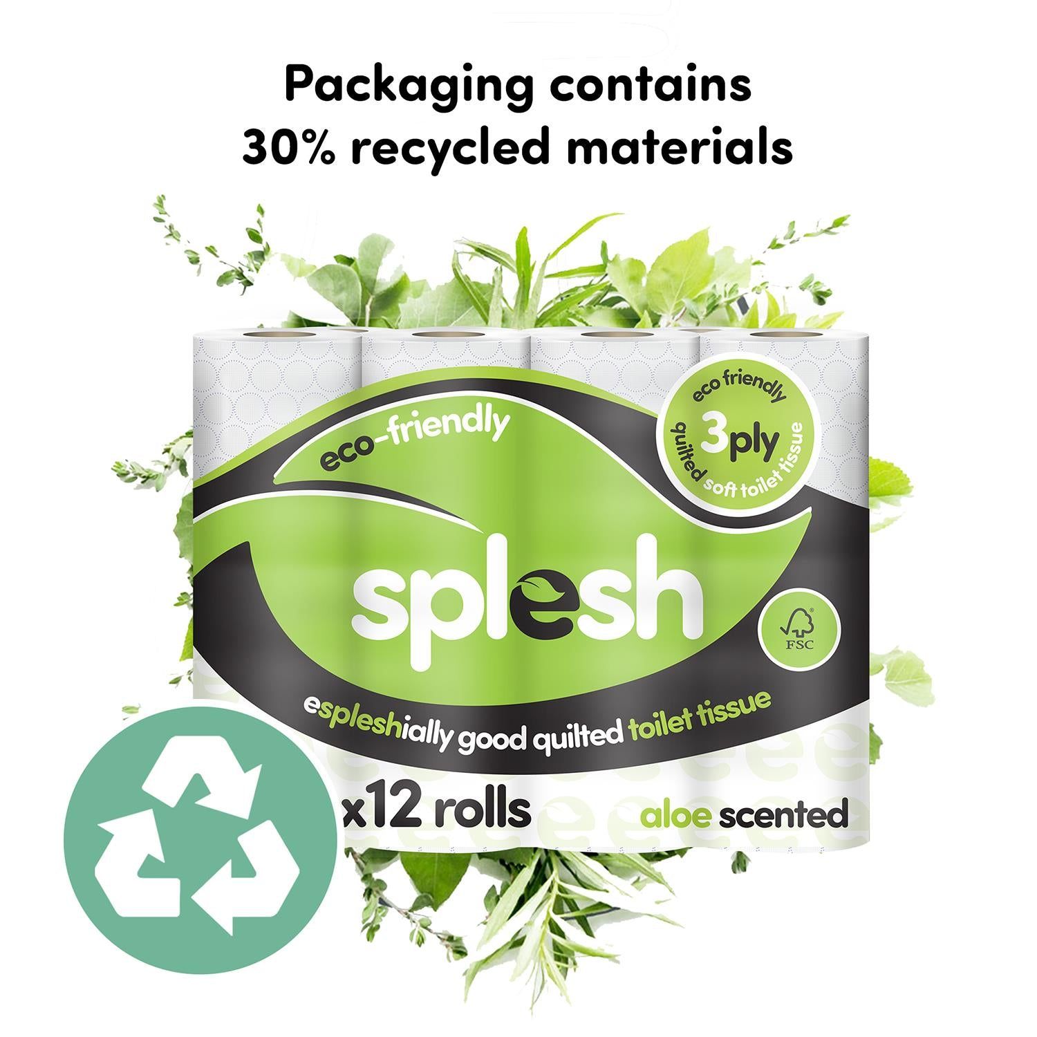 12 Rolls Splesh Soft & Quilted White, Lavender Aloe Vera - Image 6