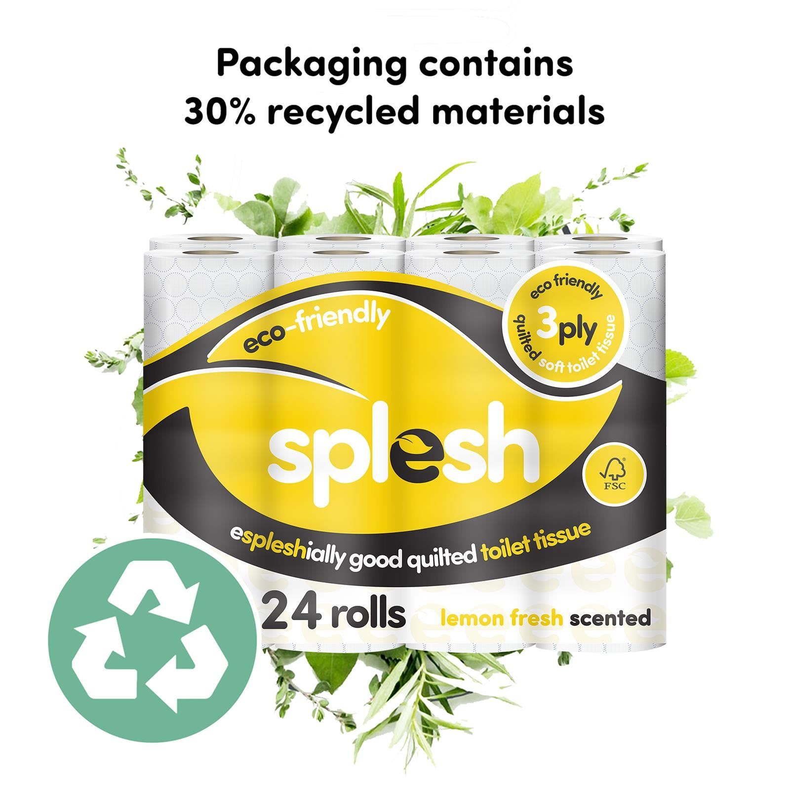 24 Rolls Splesh Soft & Quilted White, Lavender Aloe Vera - Image 8