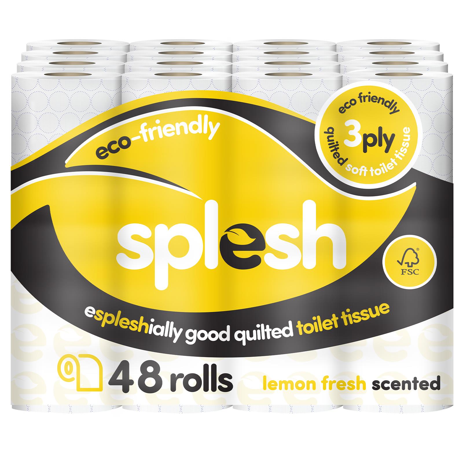 48 Rolls Splesh Soft & Quilted White, Lavender Aloe Vera Rolls - Image 4