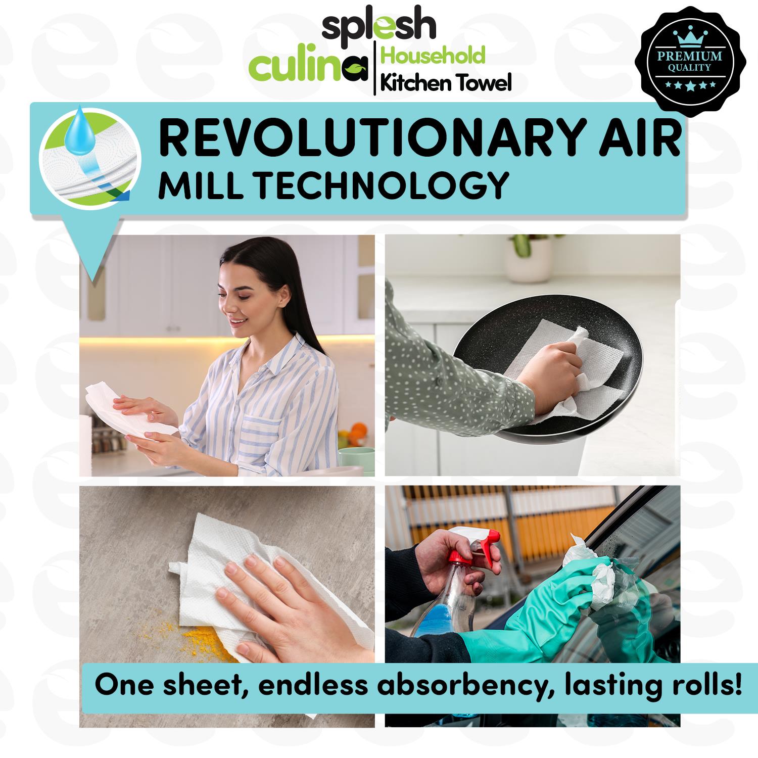 18 Rolls Splesh Culina Kitchen Towel 3 Ply Ultra Absorbent - Image 6