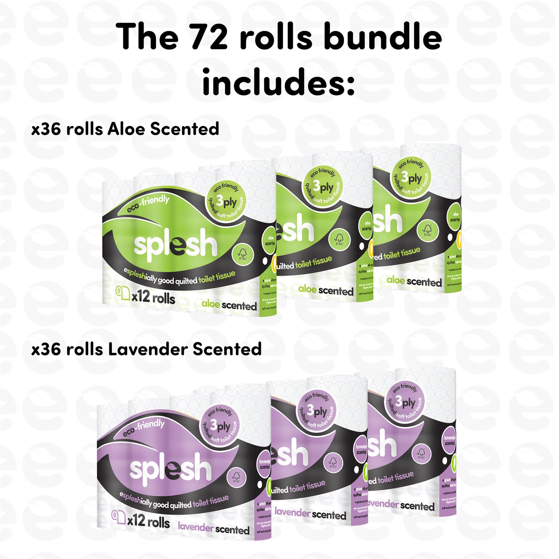 Splesh Super Saver 72 Toilet Rolls (36 Aloe vera+36 Lavender) - Image 16