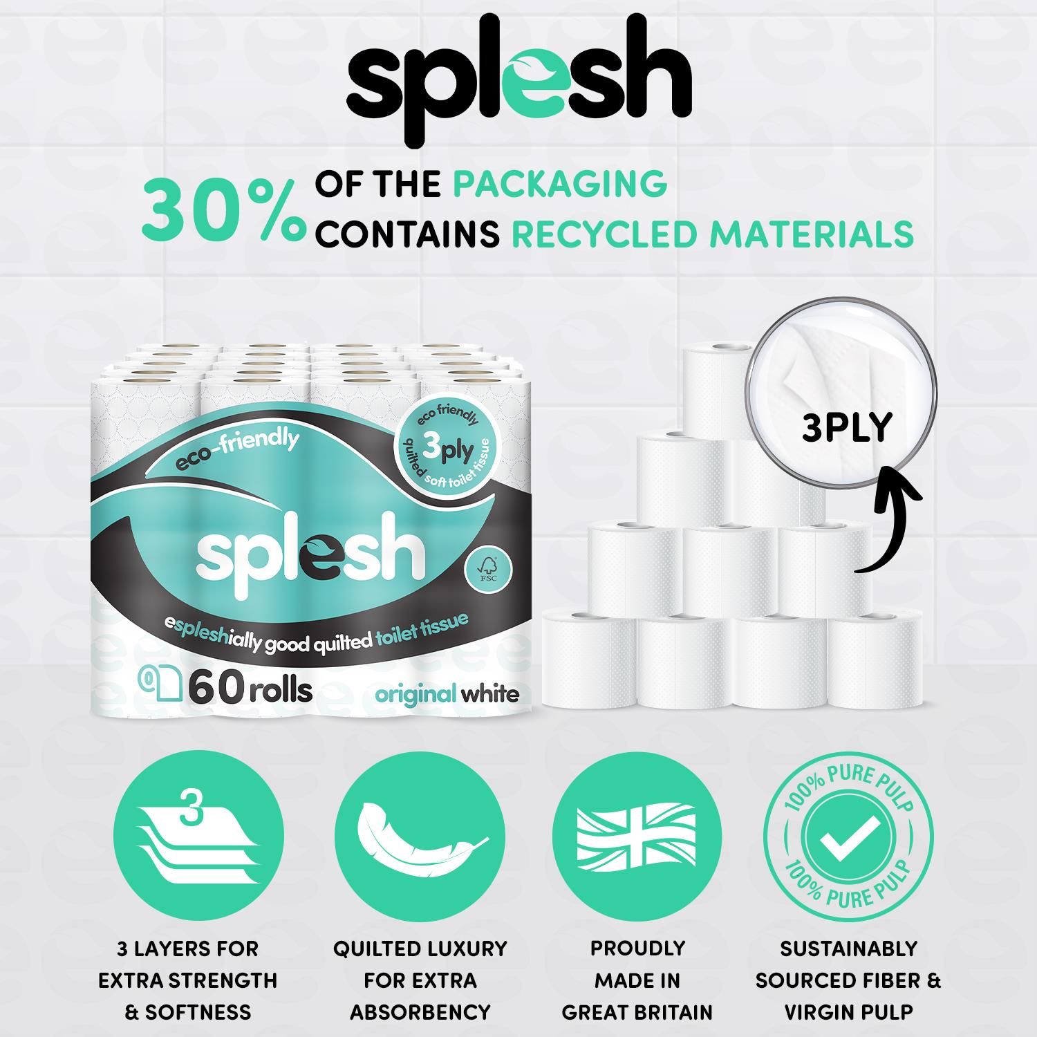 Splesh Super Saver 72 Toilet Rolls (36 Aloe vera+36 Lavender) - Image 9