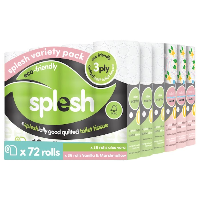 Splesh Super Saver 72 Toilet Rolls (36 Aloe vera+36 Lavender) - Image 13