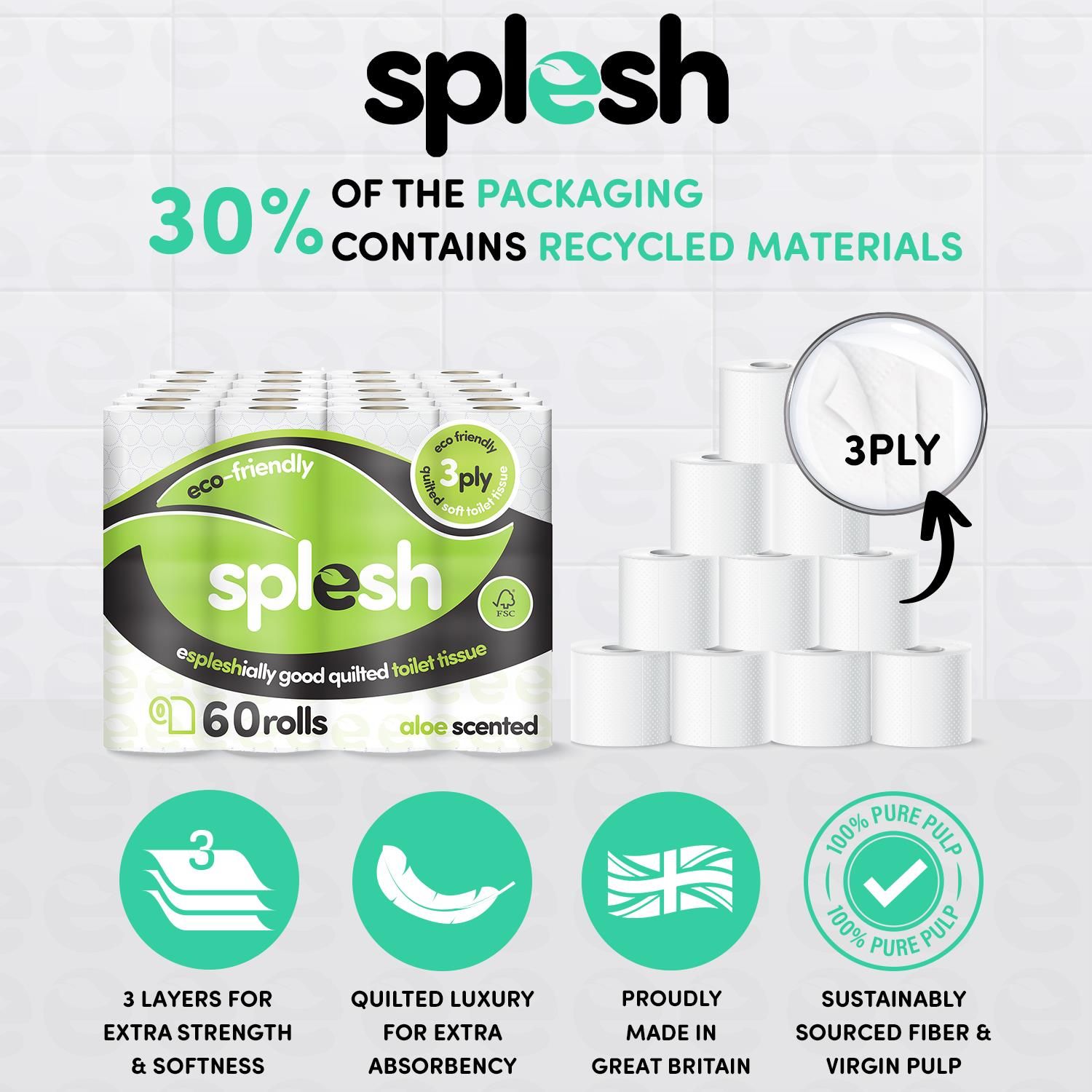 Splesh Super Saver 72 Toilet Rolls (36 Aloe vera+36 Lavender) - Image 14
