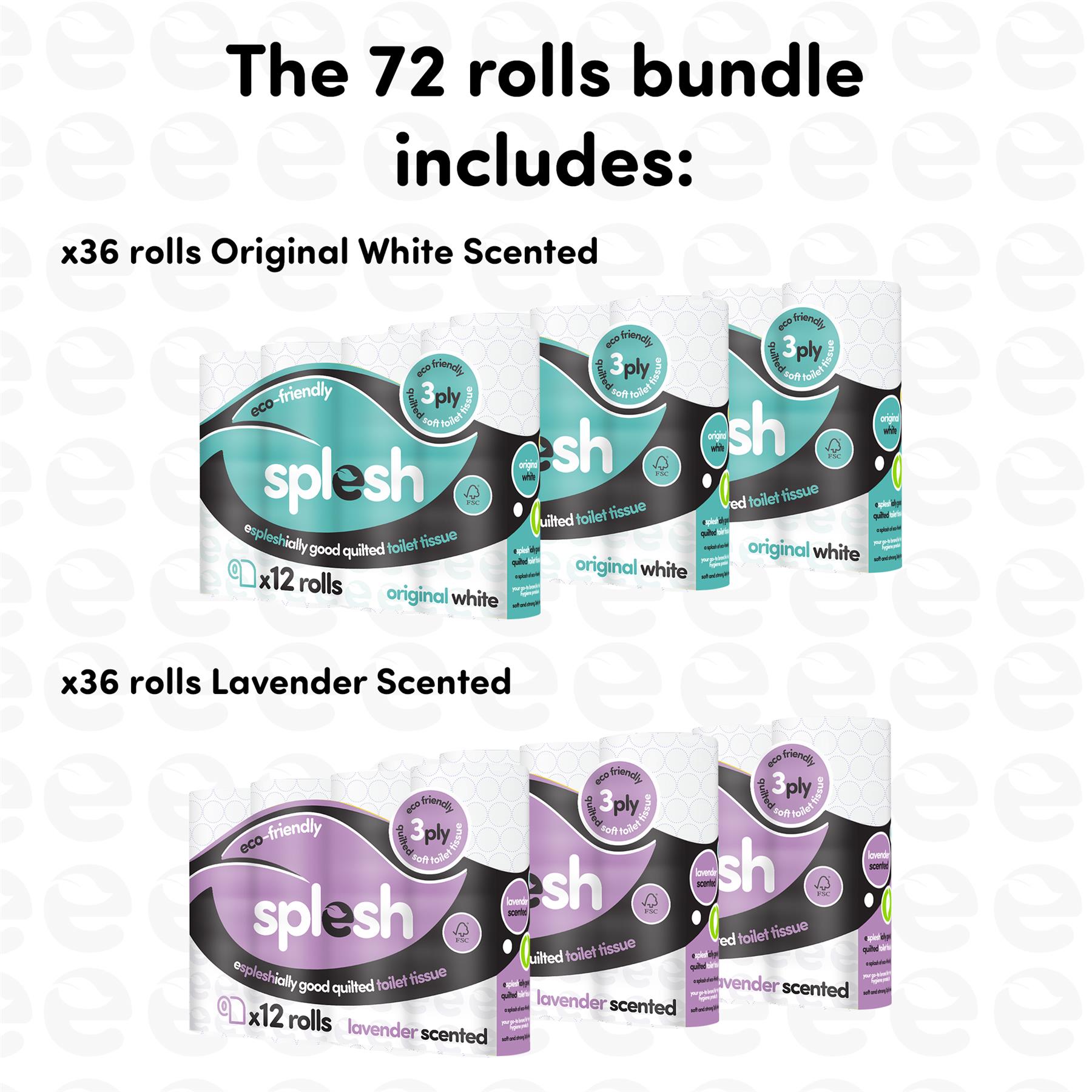 Splesh Super Saver 72 Toilet Rolls (36 Aloe vera+36 Lavender) - Image 8