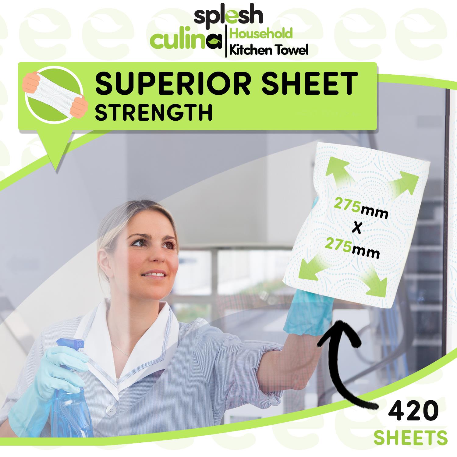 6 Rolls Splesh Culina XL Kitchen Towel 3 Ply - Image 5
