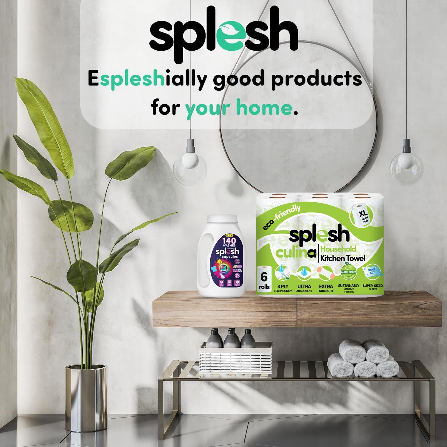 Splesh Culina XL Kitchen Towel 3 Ply 6 Rolls with 3in1 Laundry Capsule - Image 6