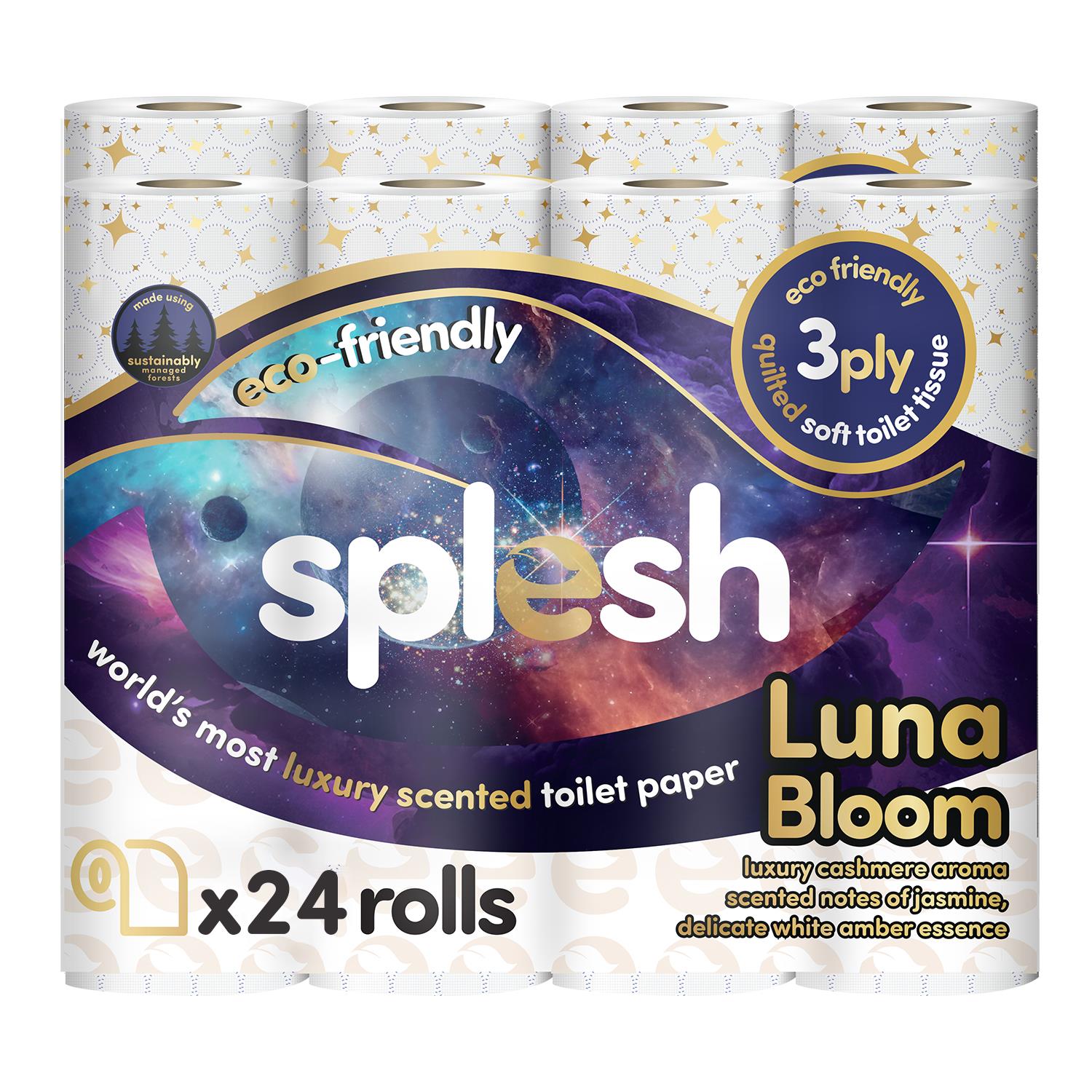 24 Luna Bloom Scented Toilet Rolls | 3-Ply Luxury - Image 2