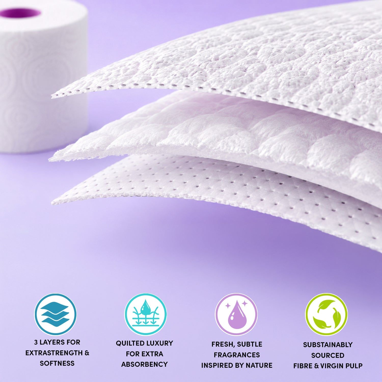 120 Luna Bloom Scented Toilet Rolls | 3-Ply Luxury - Image 6