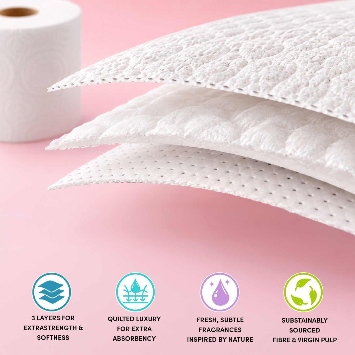 60 Vanilla & Marshmallow Toilet Rolls | 3-Ply - Image 6