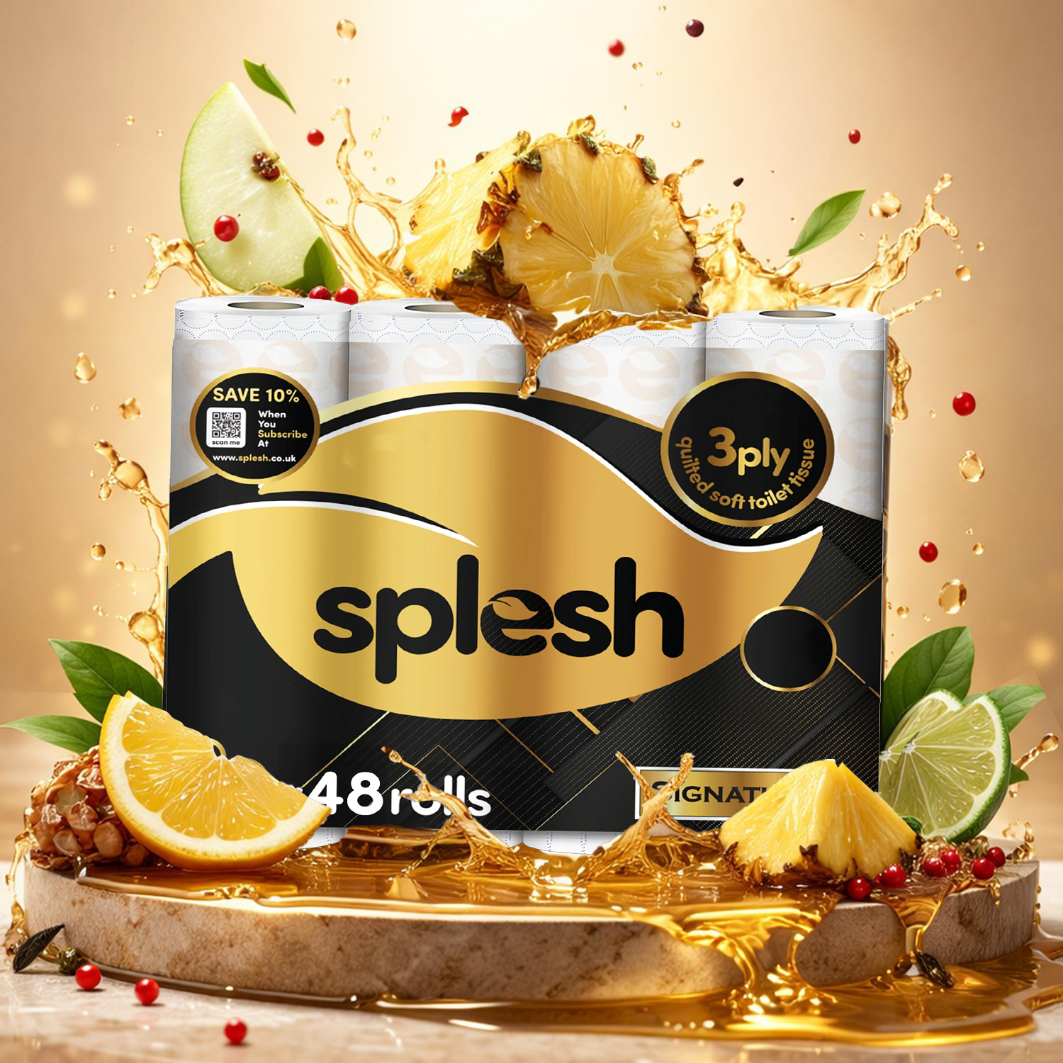 Splesh Signature Scented Toilet Paper (48 Rolls, 3-Ply) - Image 4
