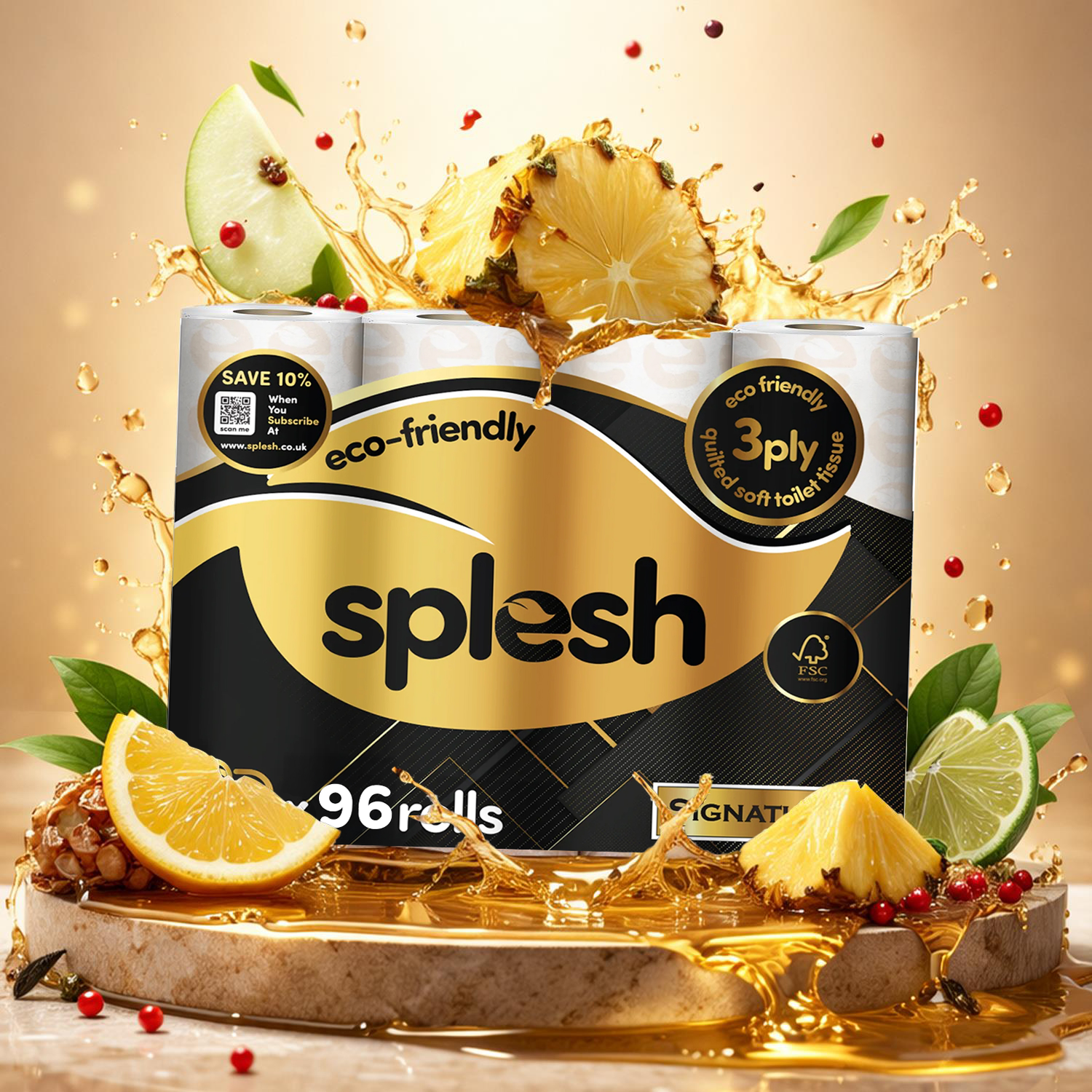 Splesh Signature Scented Toilet Paper (96 Rolls, 3-Ply) - Image 4