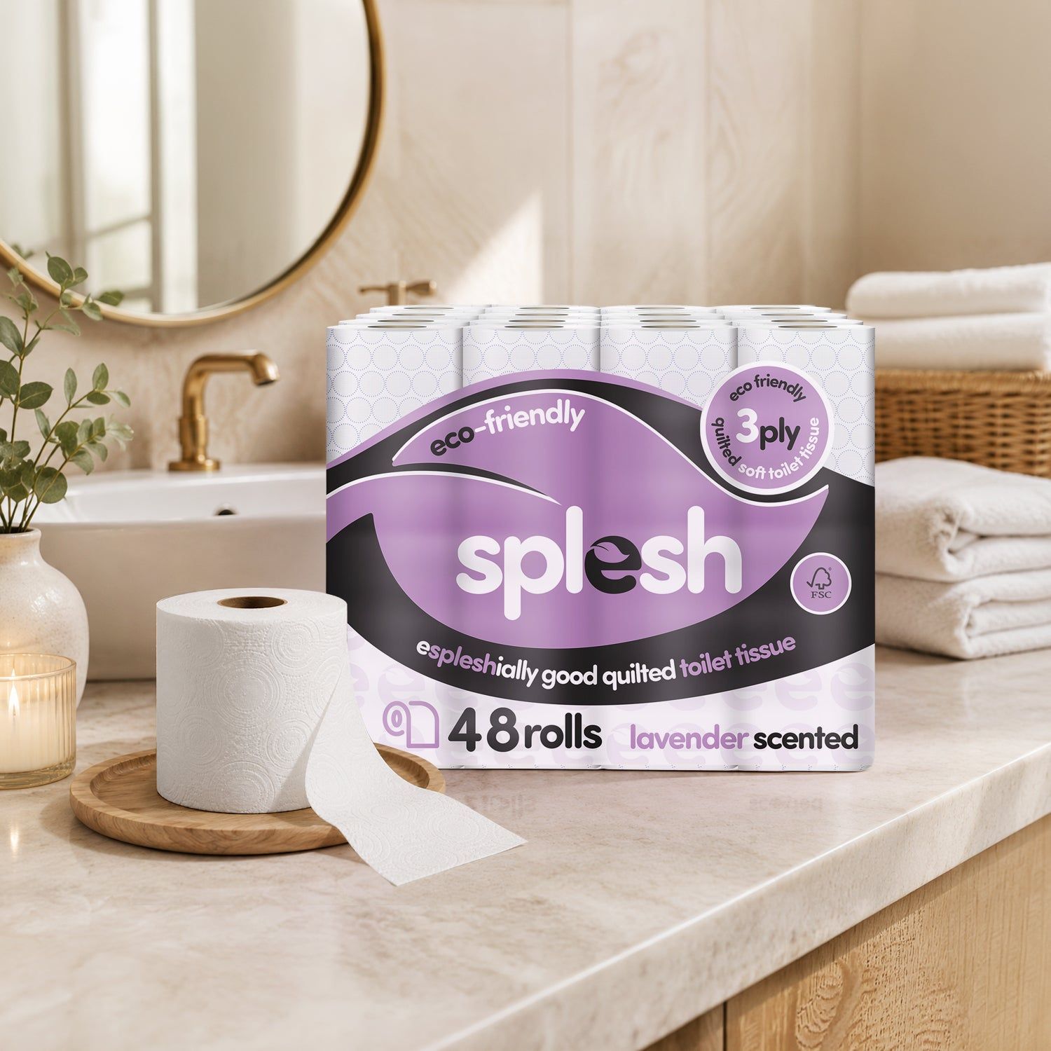Cusheen Quilted 3-Ply Lavender Toilet Rolls - £14.99 - Image 4