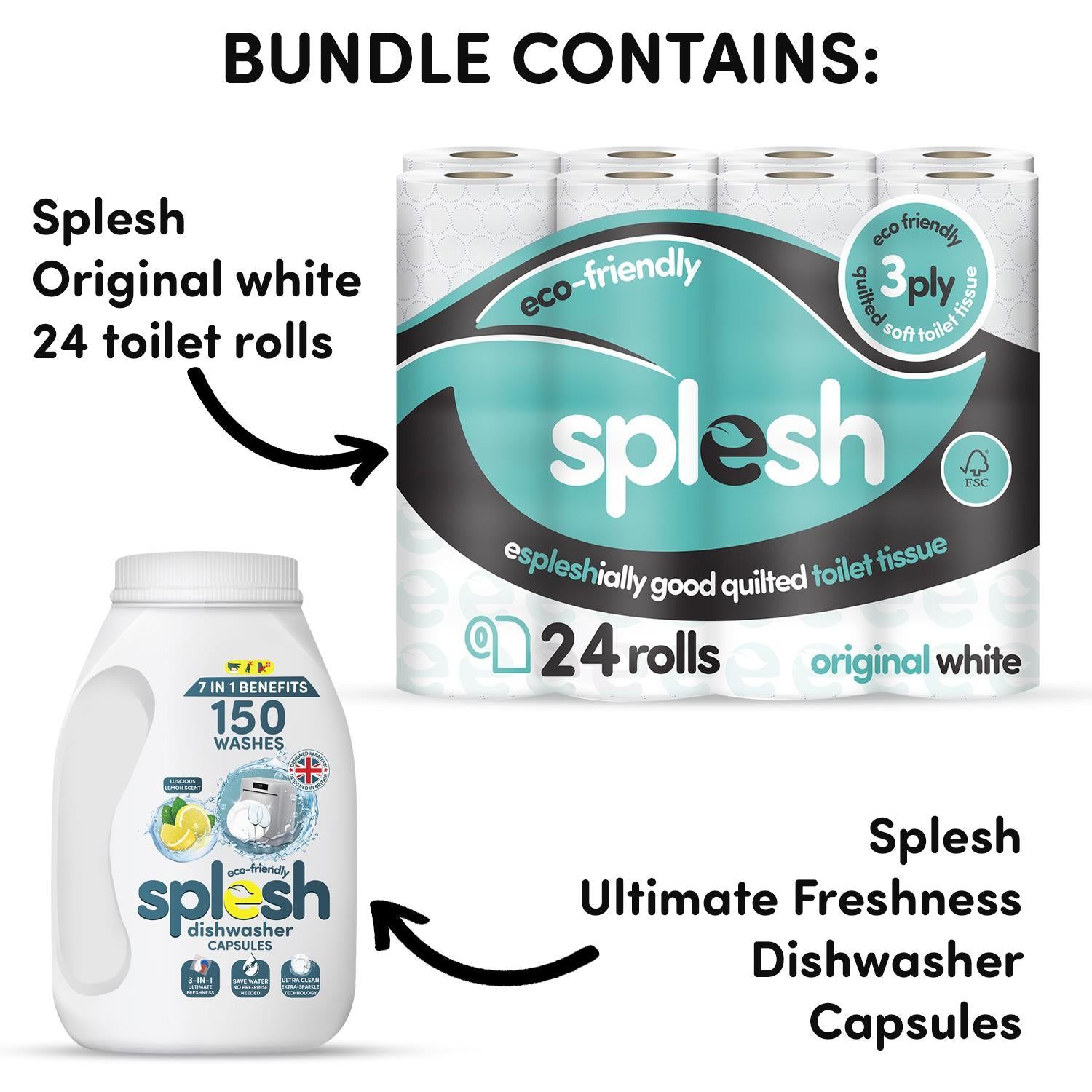 24 Rolls 3-Ply Toilet Paper + 3-in-1 Dishwasher Tablet - Image 8